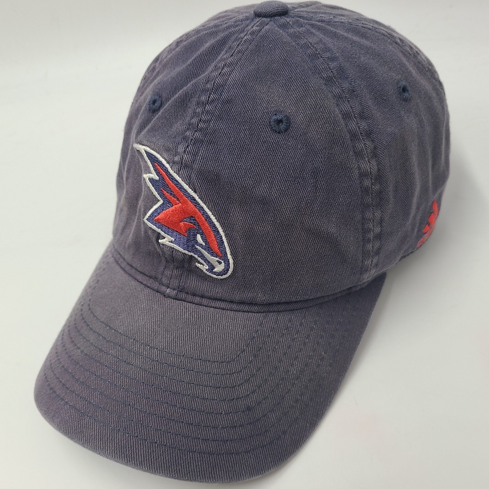 Atlanta Hawks Hat Fitted S-M Adidas Blue Red NBA Basketball Alternate Distressed
